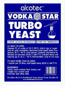 Alcotec Vodka Star Turbo Yeast - 1248c
