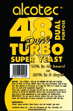 Alcotec 48 hour Turbo Super Yeast - 1248b